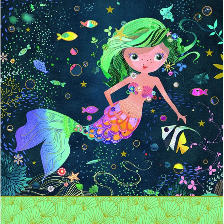 Κάρτα Τρίπτυχο Διάτρητη Μικρή Γοργόνα Pictura