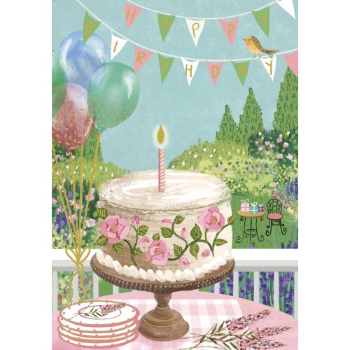 Ευχετήρια Κάρτα 3D Τρίπτυχο ZIG ZAG Τούρτα Pictura