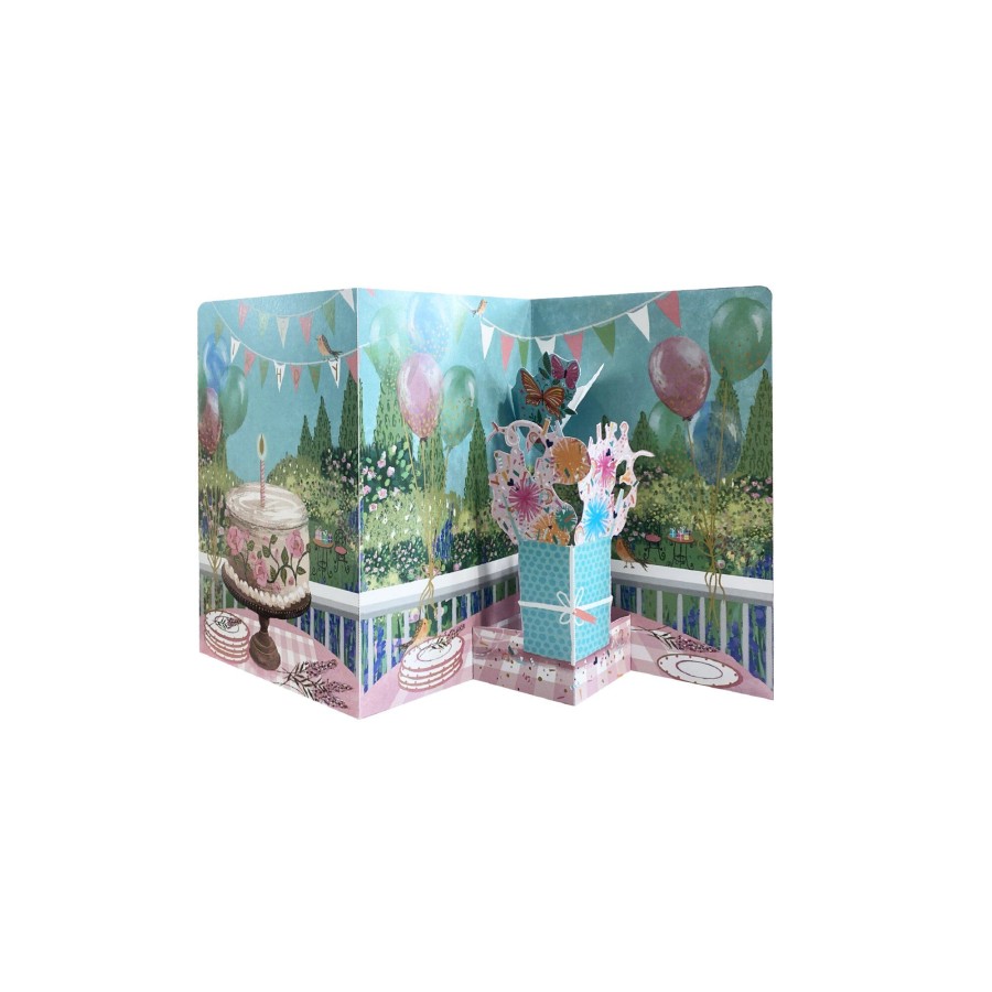 Ευχετήρια Κάρτα 3D Τρίπτυχο ZIG ZAG Τούρτα Pictura