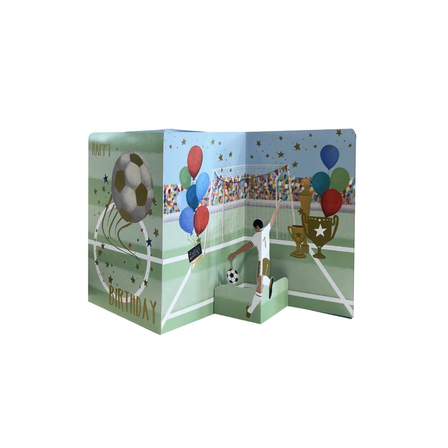 Ευχετήρια Κάρτα 3D Τρίπτυχο ZIG ZAG Μπάλα Xappy Birthday Pictura