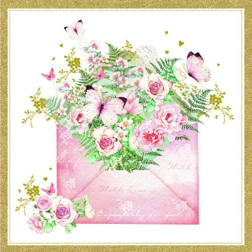 Κάρτα Διπλή De-Ci De-Là Φάκελος Με Λουλούδια Pictura