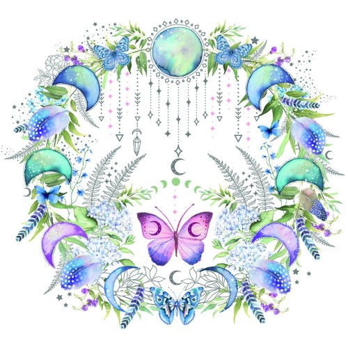 Κάρτα Διπλή De-Ci De-Là Στεφάνι Από Λουλούδια Και Πεταλούδες Pictura