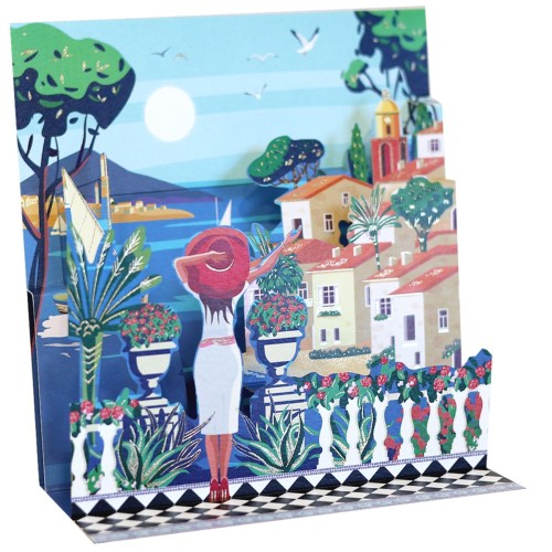 Ευχετήρια Κάρτα 3D 16x16 Ρετρό Διακοπές Pictura