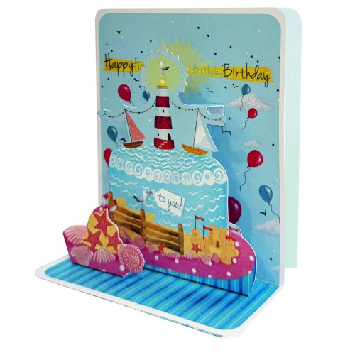 Ευχετήρια Κάρτα 3D 10,5x12 Η Τούρτα Του Ναύτη Pictura