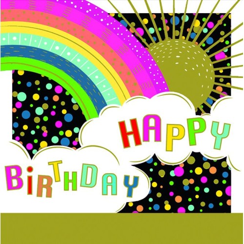 Κάρτα Τρίπτυχο Διάτρητη Happy Birthday Σε Χρυσό Και Μαύρο Pictura