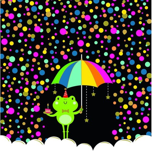 Κάρτα Τρίπτυχο Διάτρητη Happy Birthday Σε Χρυσό Και Μαύρο Pictura