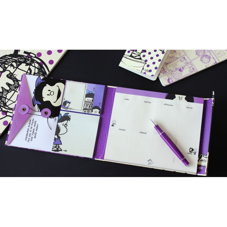 Ημερολόγιο Εβδομαδιαίο Με Αυτοκόλλητα Mafalda Premium Paper
