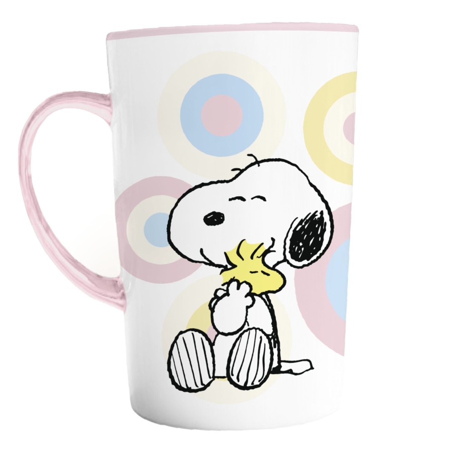 Κούπα Κεραμική Snoopy Παστέλ Κύκλοι 400ml Premium Paper