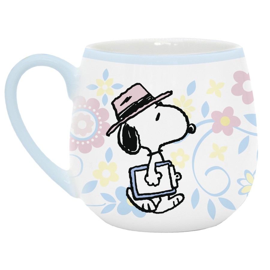 Κούπα Κεραμική Snoopy Παστέλ Φλοράλ 400ml Premium Paper