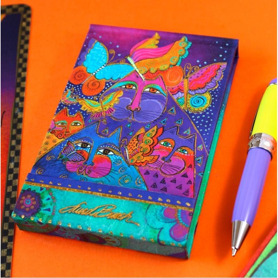 Σημειωματάριο Σκληρόδετο Laurel Burch Colorful Cats 7x12 εκ. Premium Paper