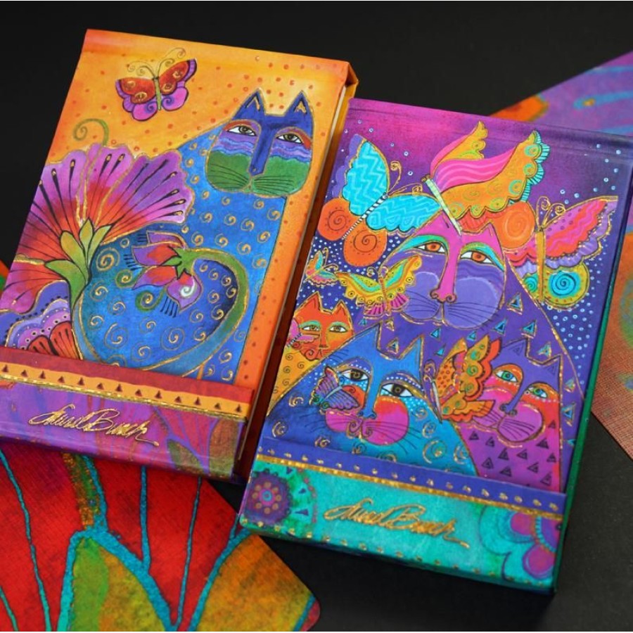 Σημειωματάριο Σκληρόδετο Laurel Burch Colorful Cats 7x12 εκ. Premium Paper